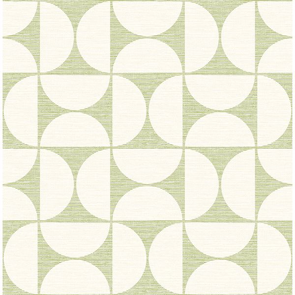 Picture of Deedee Green Geometric Faux Grasscloth Wallpaper