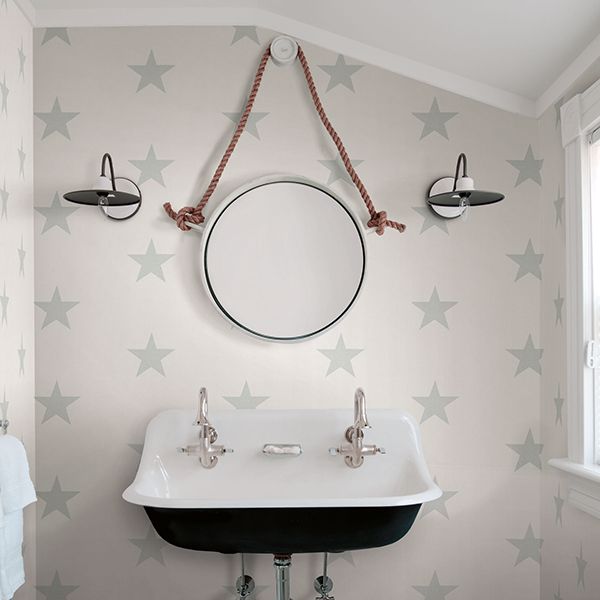 Mcgraw Teal Stars Wallpaper  | Brewster Wallcovering