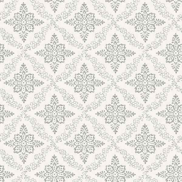 Wynonna Light Grey Geometric Floral Wallpaper - York Wallcoverings - 3119-13531 - York Wallcoverings Wallpaper