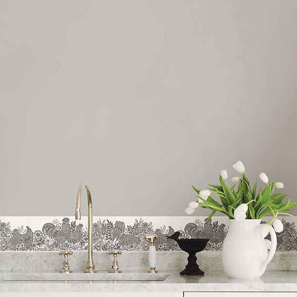 Parton Black Chicken Wallpaper - York Wallcoverings - 3119-13552B - York Wallcoverings Wallpaper