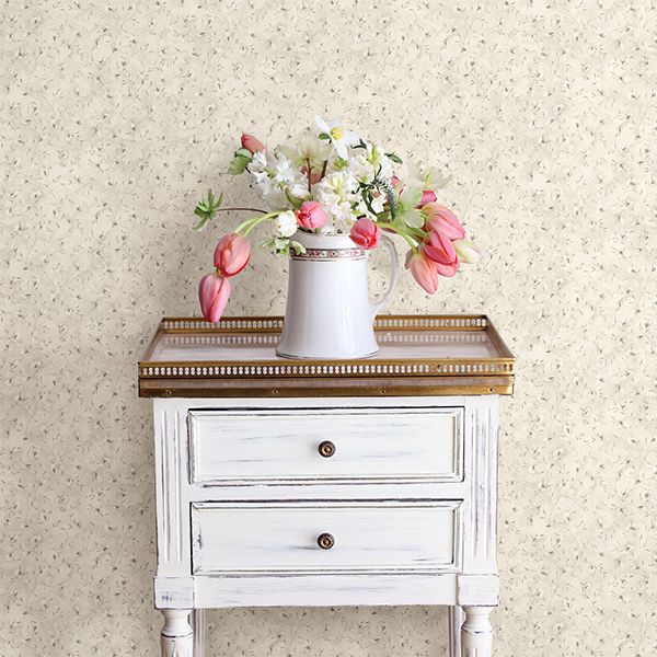 Eleanor Grey Folk Botanical Trail Wallpaper  | Brewster Wallcovering - The WorkRm