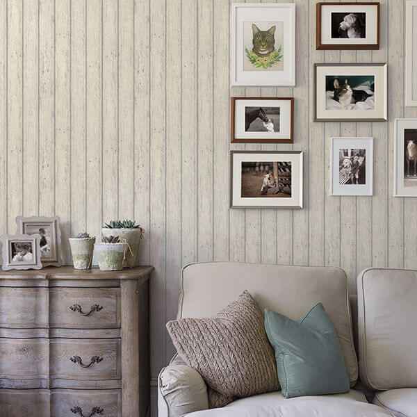 Jack Beige Weathered Clapboards Wallpaper - York Wallcoverings - 3119-66107 - York Wallcoverings Wallpaper