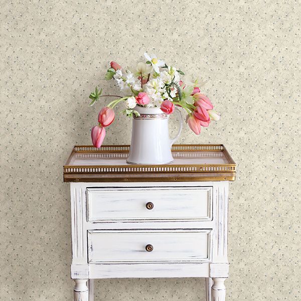 Eleanor Beige Folk Botanical Trail Wallpaper  | Brewster Wallcovering - The WorkRm