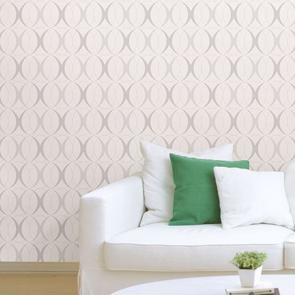 Circulate Light Silver Peel and Stick Wallpaper - York Wallcoverings - NUS1704 - York Wallcoverings Wallpaper