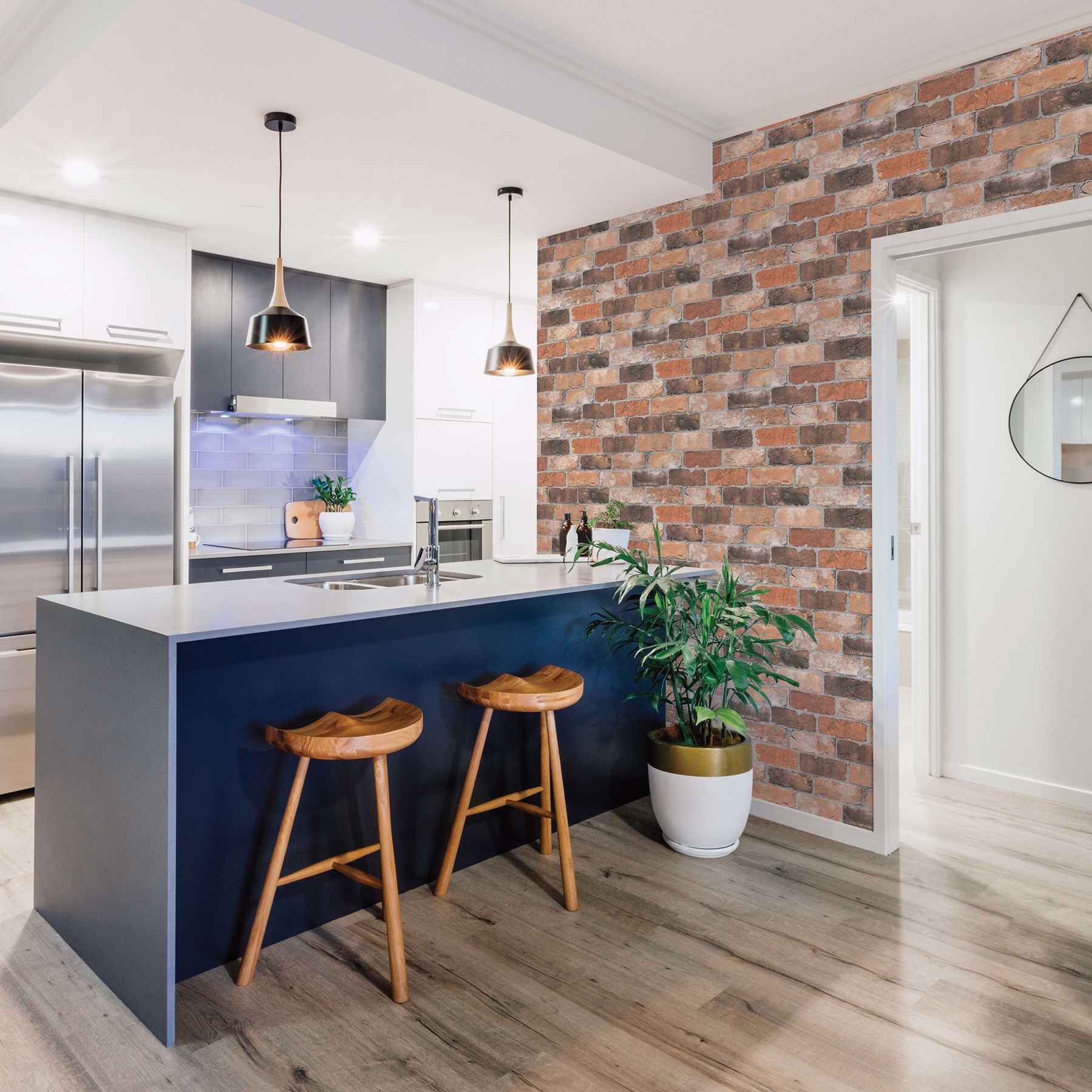 Cody Rust Reclaimed Bricks Wallpaper - York Wallcoverings - 2904-22300 - York Wallcoverings Wallpaper