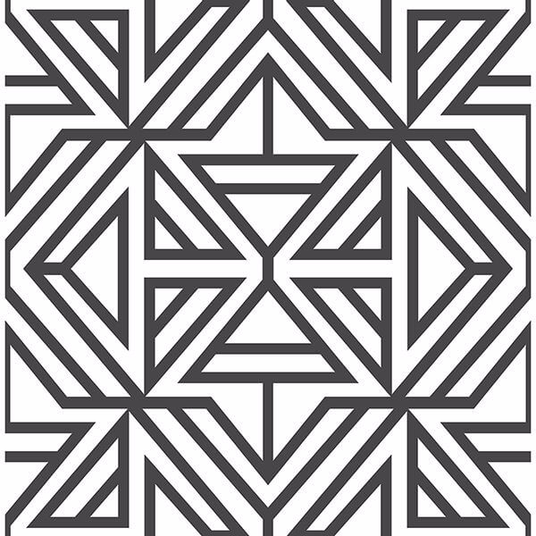 Black Linear Peel and Stick Wallpaper - York Wallcoverings - NUS3499 - York Wallcoverings Wallpaper