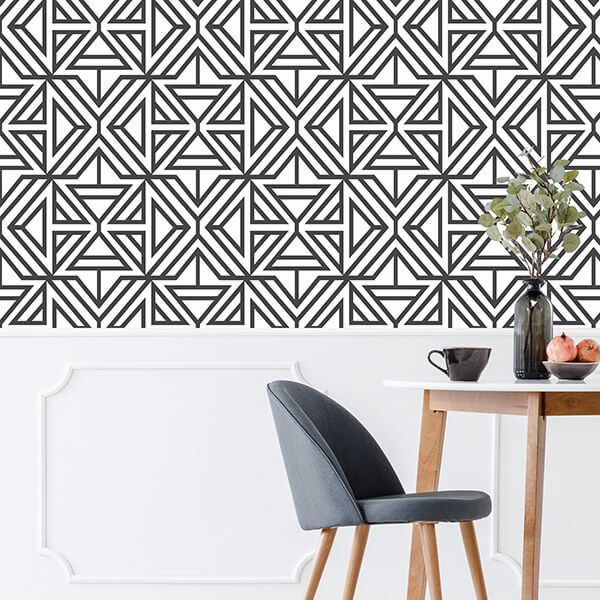 Black Linear Peel and Stick Wallpaper - York Wallcoverings - NUS3499 - York Wallcoverings Wallpaper
