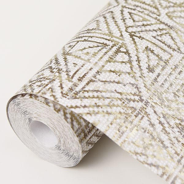 Longmont Bone Global Geometric Wallpaper  | Brewster Wallcovering - The WorkRm