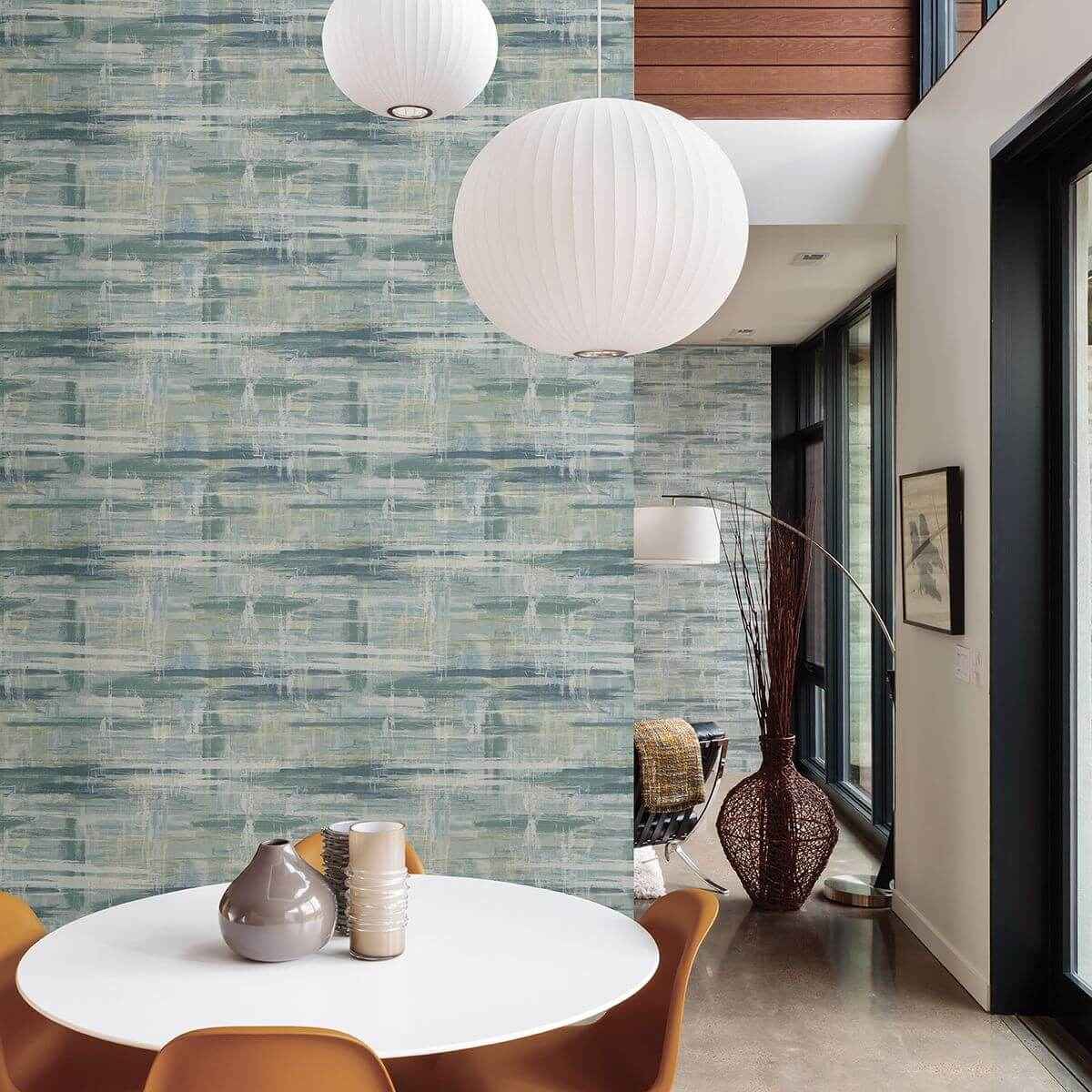 Marari Teal Distressed Texture Wallpaper - York Wallcoverings - 2949-60312 - York Wallcoverings Wallpaper