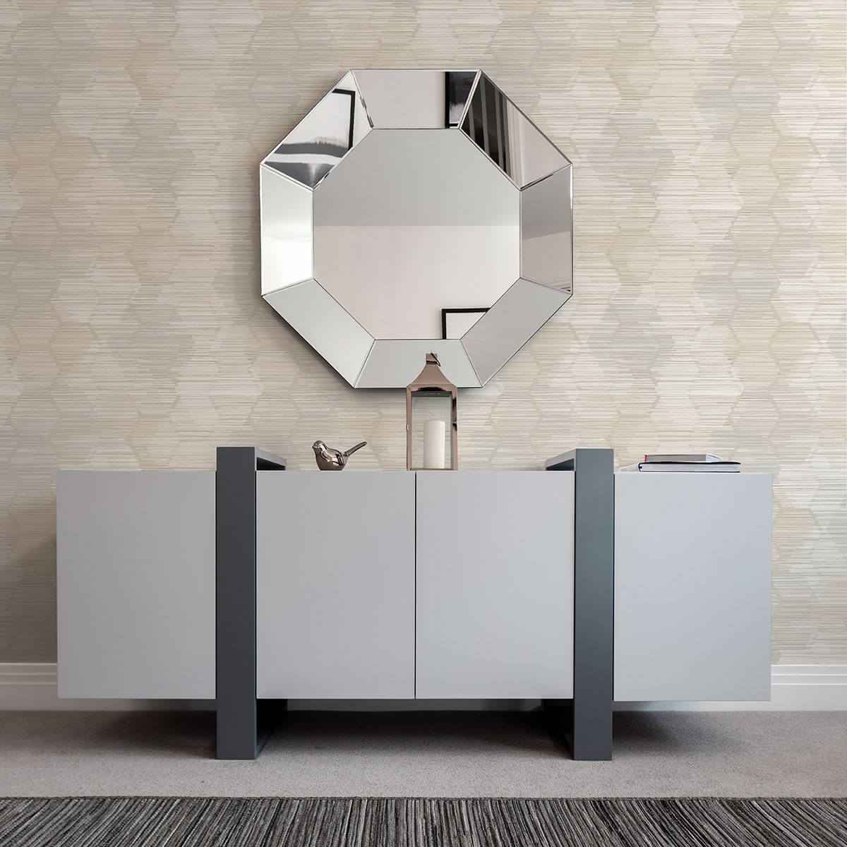 Jabari Beige Geometric Faux Grasscloth Wallpaper - York Wallcoverings - 2949-60507 - York Wallcoverings Wallpaper