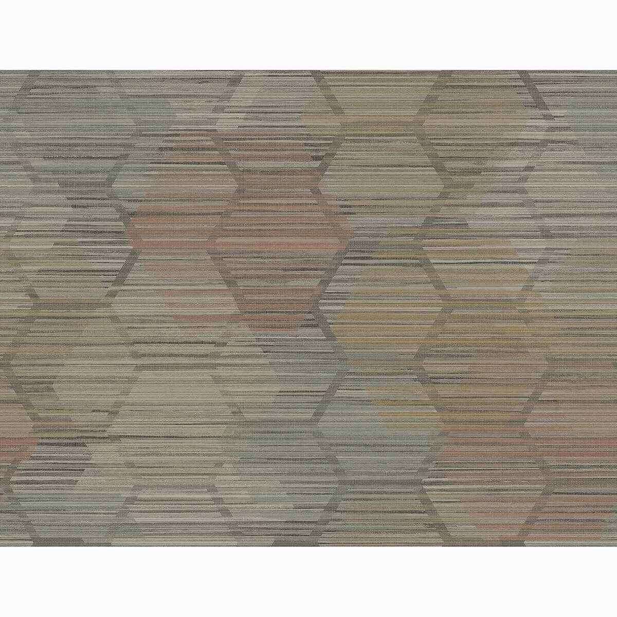 Jabari Brown Geometric Faux Grasscloth Wallpaper - York Wallcoverings - 2949-60515 - York Wallcoverings Wallpaper