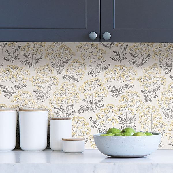 Yellow Wethersfield Peel and Stick Wallpaper - York Wallcoverings - NUS3546 - York Wallcoverings Wallpaper