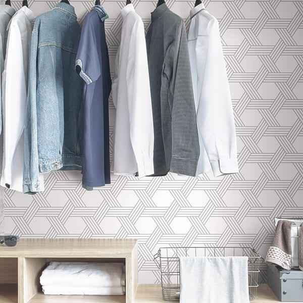 Silver Illusion Peel & Stick Wallpaper - York Wallcoverings - SLS3515 - York Wallcoverings Wallpaper