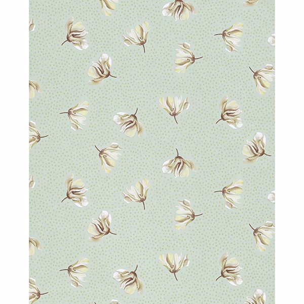 Picture of Mullein Green Floral Wallpaper