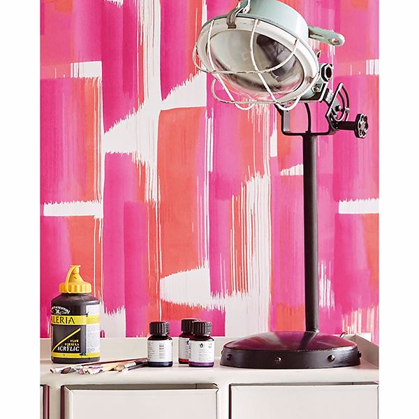 Vilgot Pink Abstract Wallpaper  | Brewster Wallcovering - The WorkRm