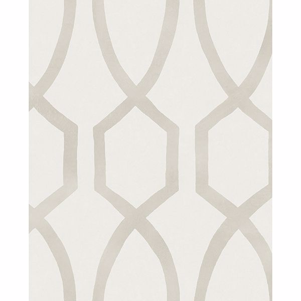 Picture of Stina Bone Trellis Wallpaper