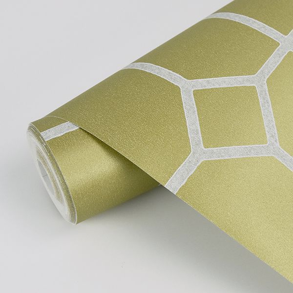 Johan Mustard Trellis Wallpaper - Brewster Wallcovering