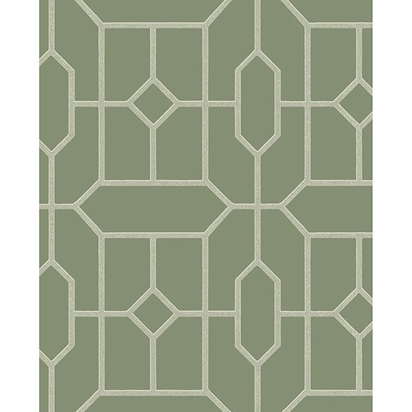 Picture of Johan Green Trellis Wallpaper