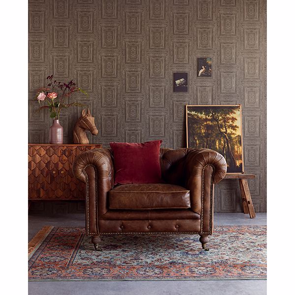 Olsson Charcoal Wood Panel Wallpaper  | Brewster Wallcovering - The WorkRm