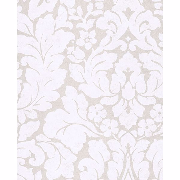 Picture of Arvid Off-White Damask Wallpaper