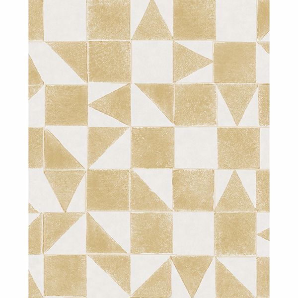 Picture of Robyn Wheat Geometric Wallpaper