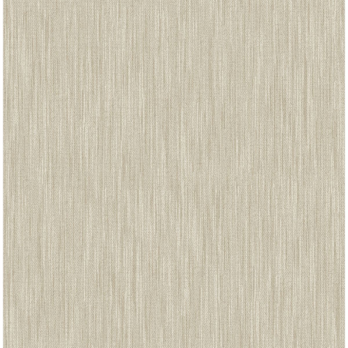 Picture of Chenille Light Brown Faux Linen Wallpaper