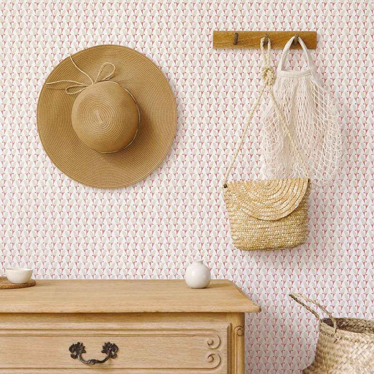Landon Pink Abstract Geometric Wallpaper - York Wallcoverings - 2903-25815 - York Wallcoverings Wallpaper