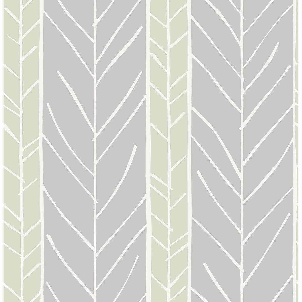Lottie Grey Stripe Wallpaper - York Wallcoverings - 2903-25817 - York Wallcoverings Wallpaper