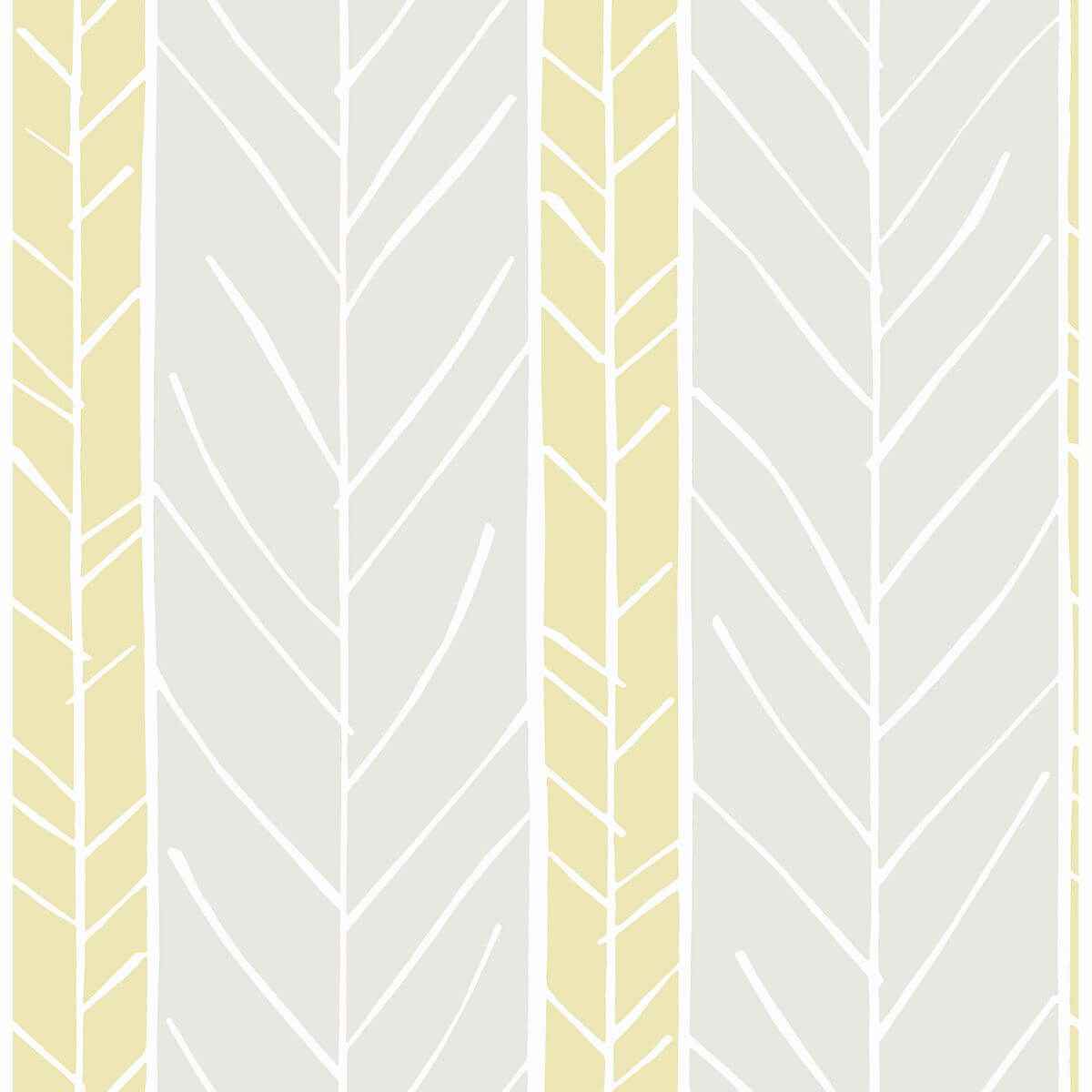 Lottie Yellow Stripe Wallpaper - York Wallcoverings - 2903-25818