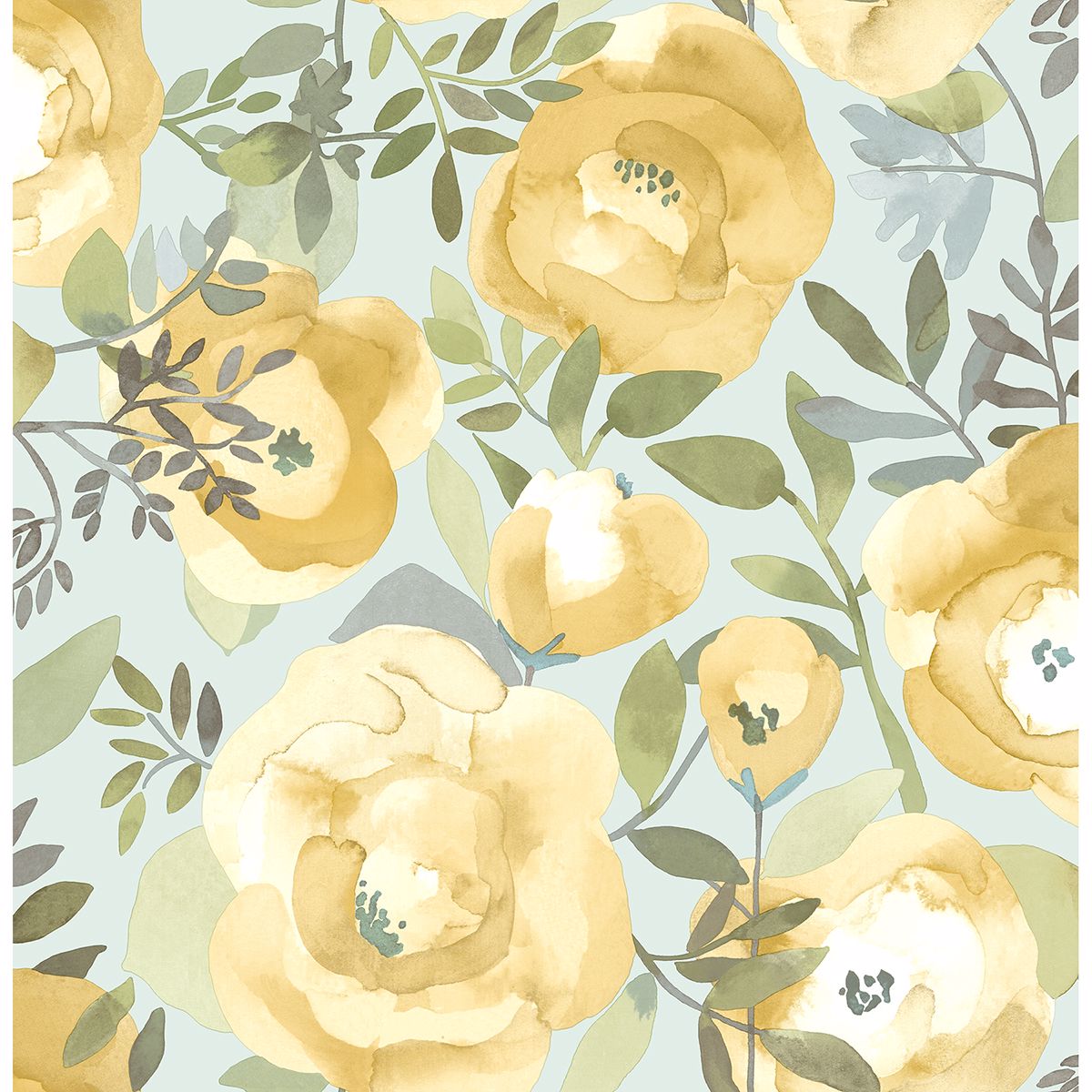 Picture of Orla Yellow Floral Wallpaper