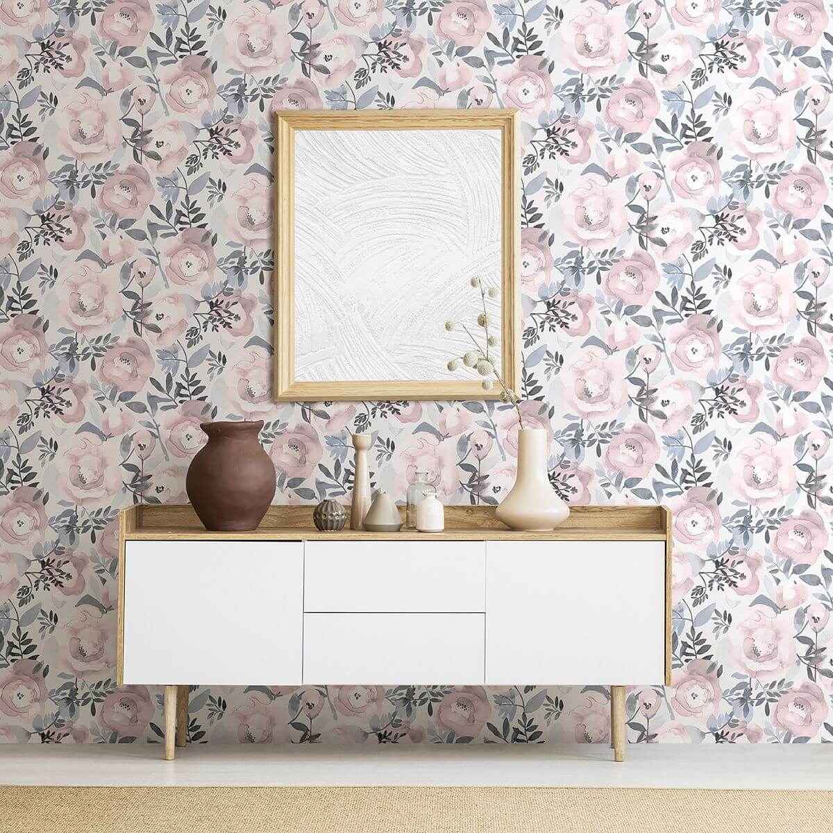 Orla Purple Floral Wallpaper - York Wallcoverings - 2903-25840 - York Wallcoverings Wallpaper