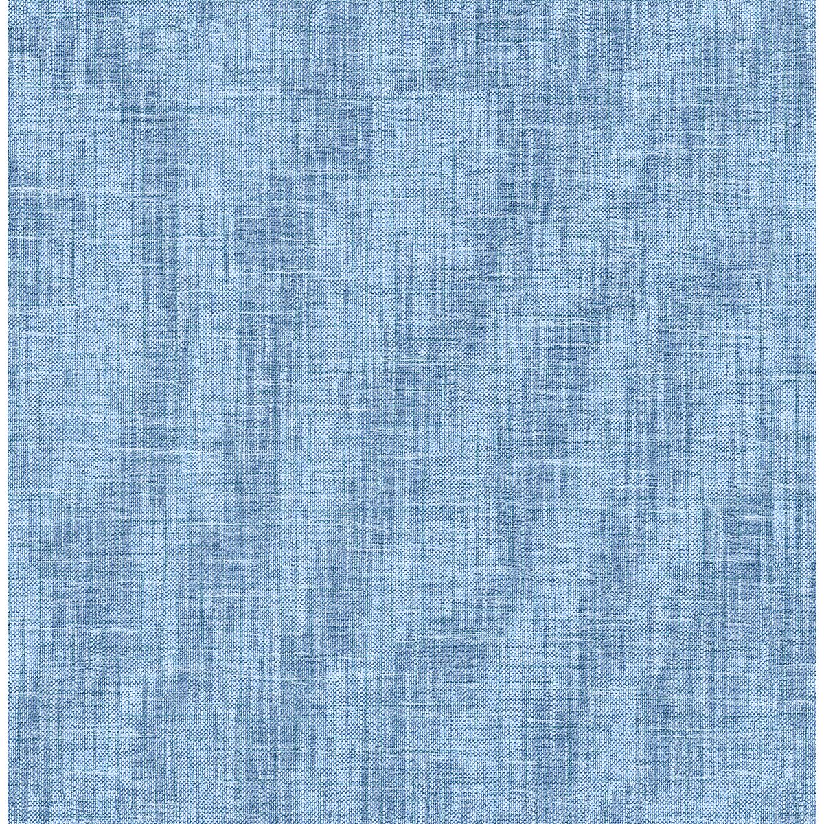 Picture of Jocelyn Blue Faux Linen Wallpaper