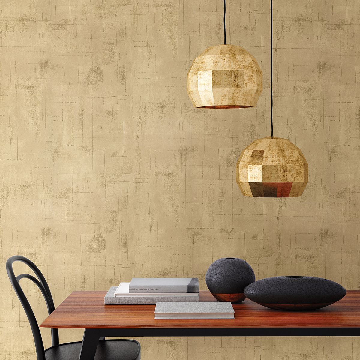 Ozone Gold Texture Wallpaper  | Brewster Wallcovering - The WorkRm