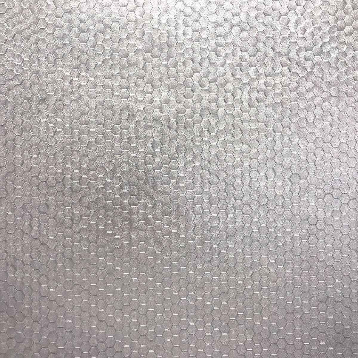 Carbon Silver Honeycomb Geometric Wallpaper - York Wallcoverings - 2927-42485