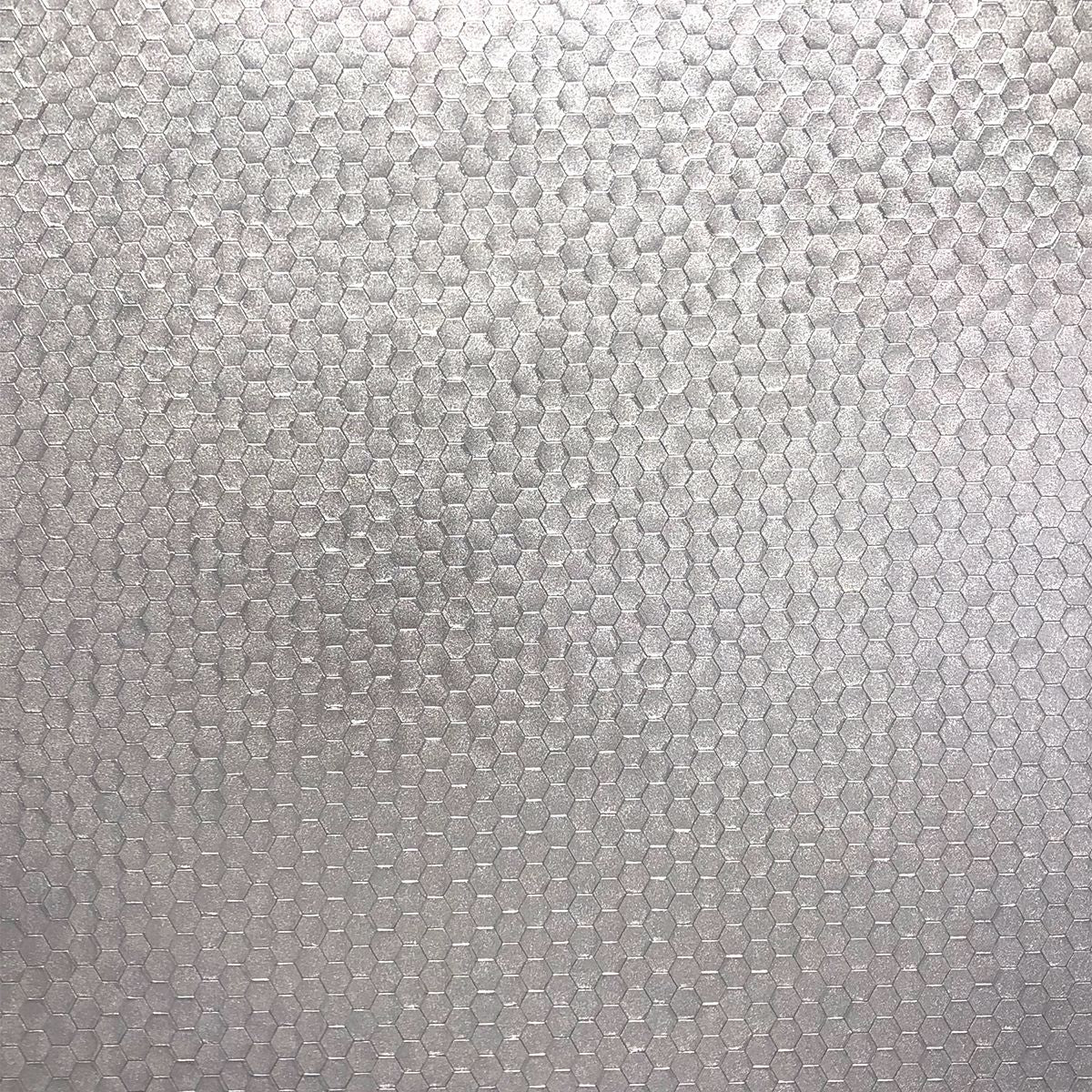 Brewster Wallcovering-Carbon Silver Honeycomb Geometric Wallpaper