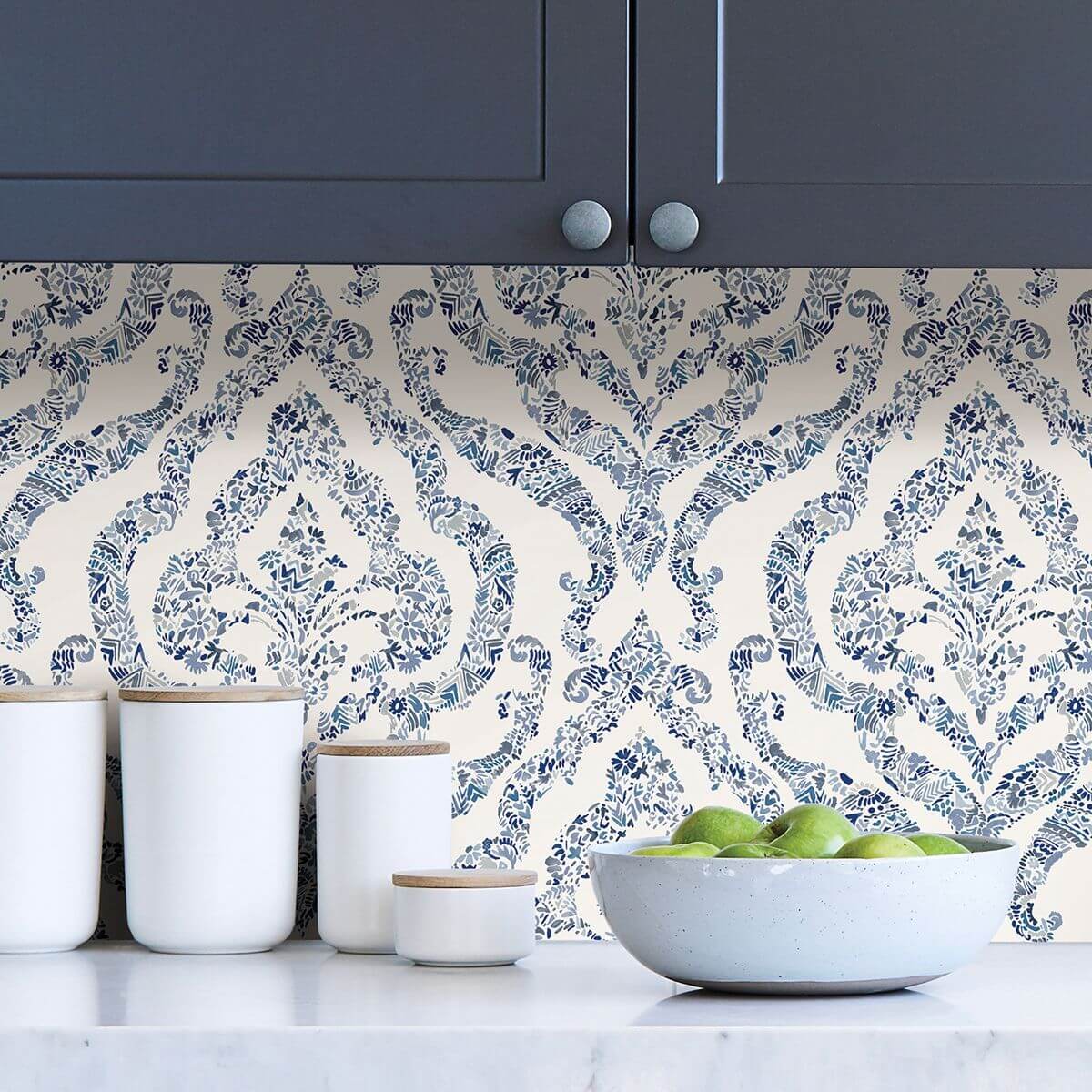 Blue Guildford Peel and Stick Wallpaper - York Wallcoverings - NUS3547 - York Wallcoverings Wallpaper