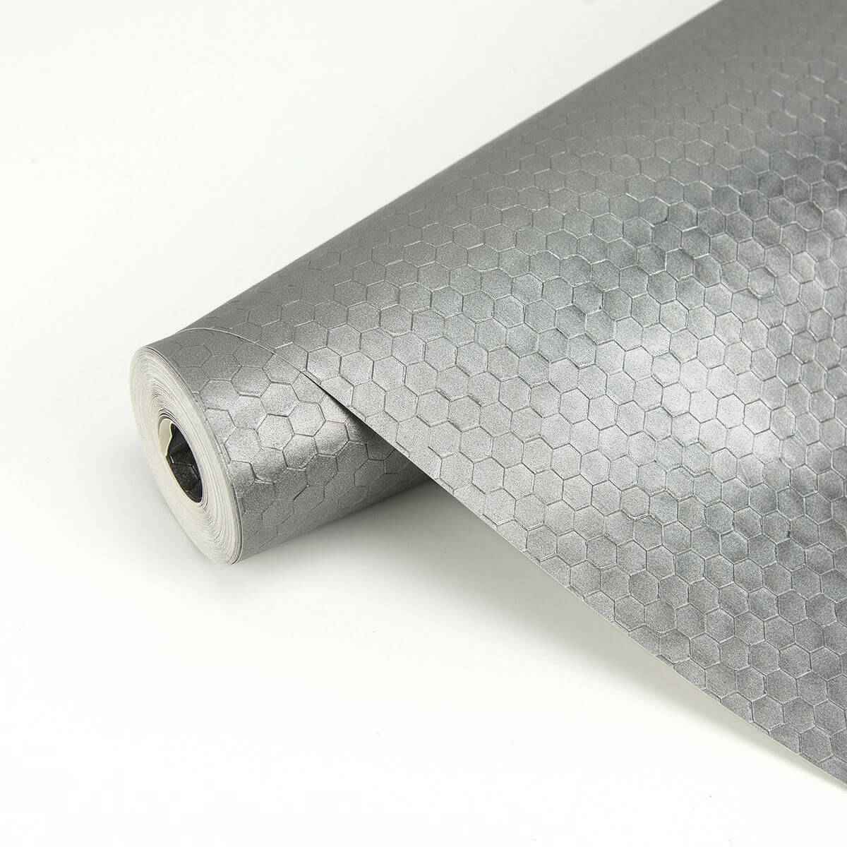 Carbon Pewter Honeycomb Geometric Wallpaper - York Wallcoverings - 2927-42488 - York Wallcoverings Wallpaper