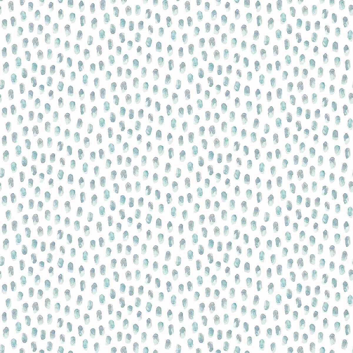 Sand Aqua Painted Dots Wallpaper - York Wallcoverings - 3120-13611