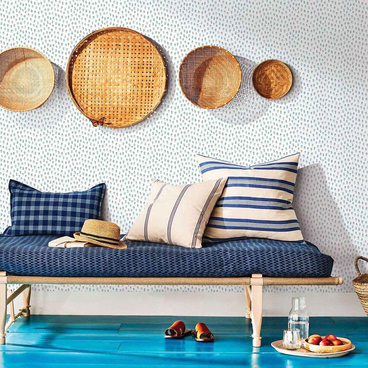 Sand Aqua Painted Dots Wallpaper - York Wallcoverings - 3120-13611 - York Wallcoverings Wallpaper