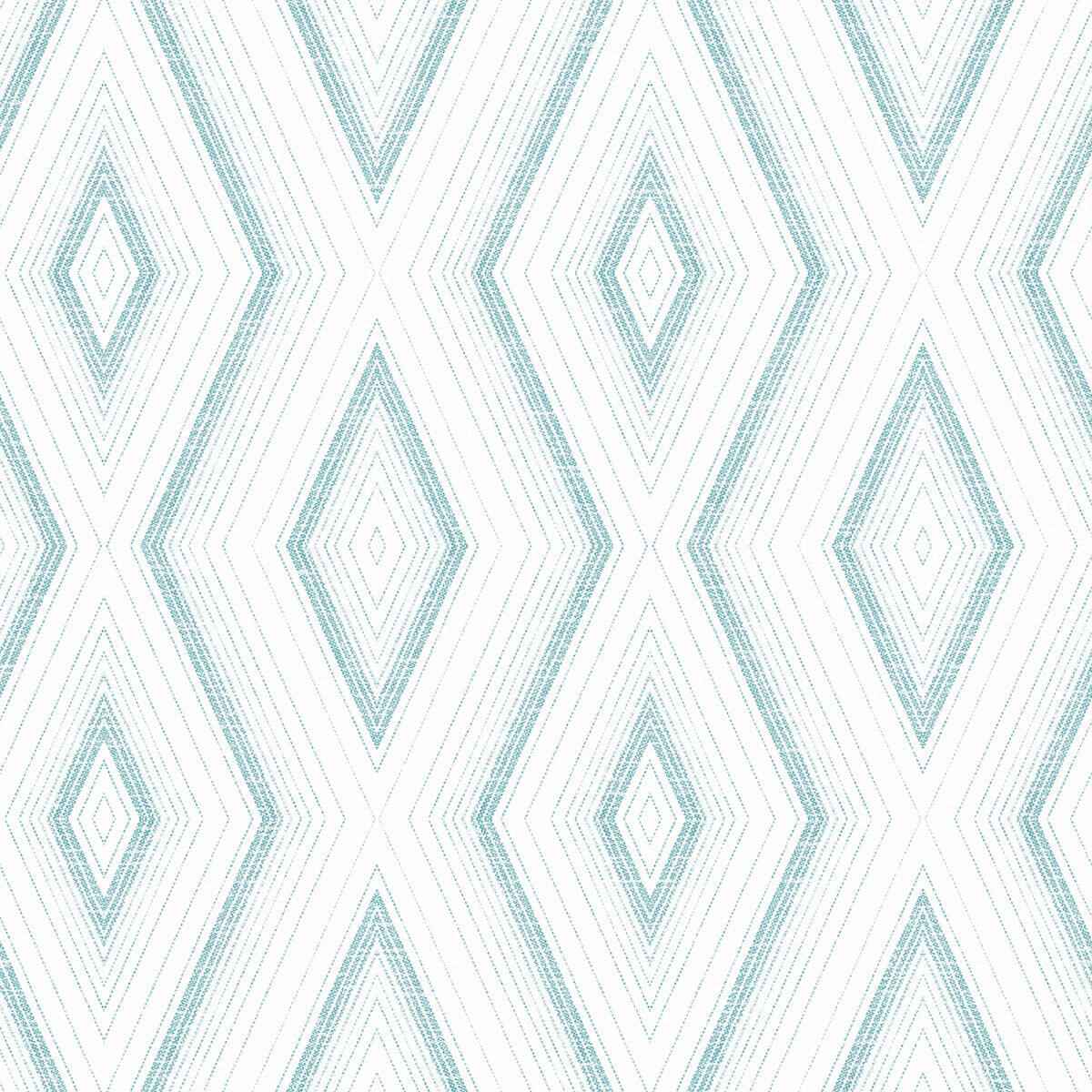 Santa Turquoise Geometric Wallpaper - York Wallcoverings - 3120-13661