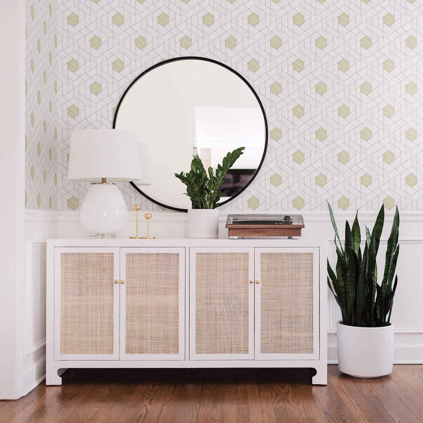 Granada Silver Geometric Wallpaper - York Wallcoverings - 2964-25901 - York Wallcoverings Wallpaper