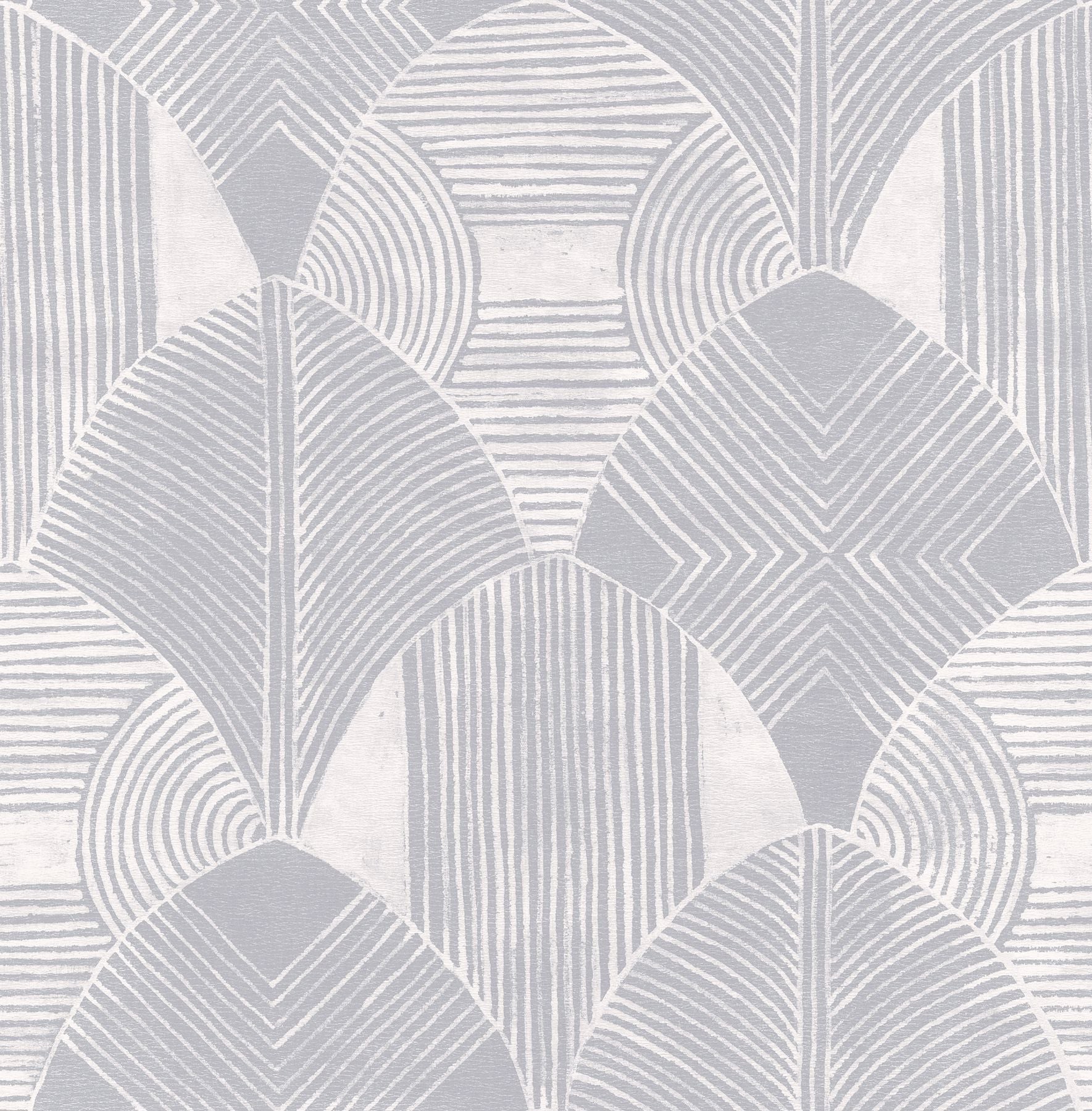 Picture of Westport Pewter Geometric Wallpaper- Scott Living