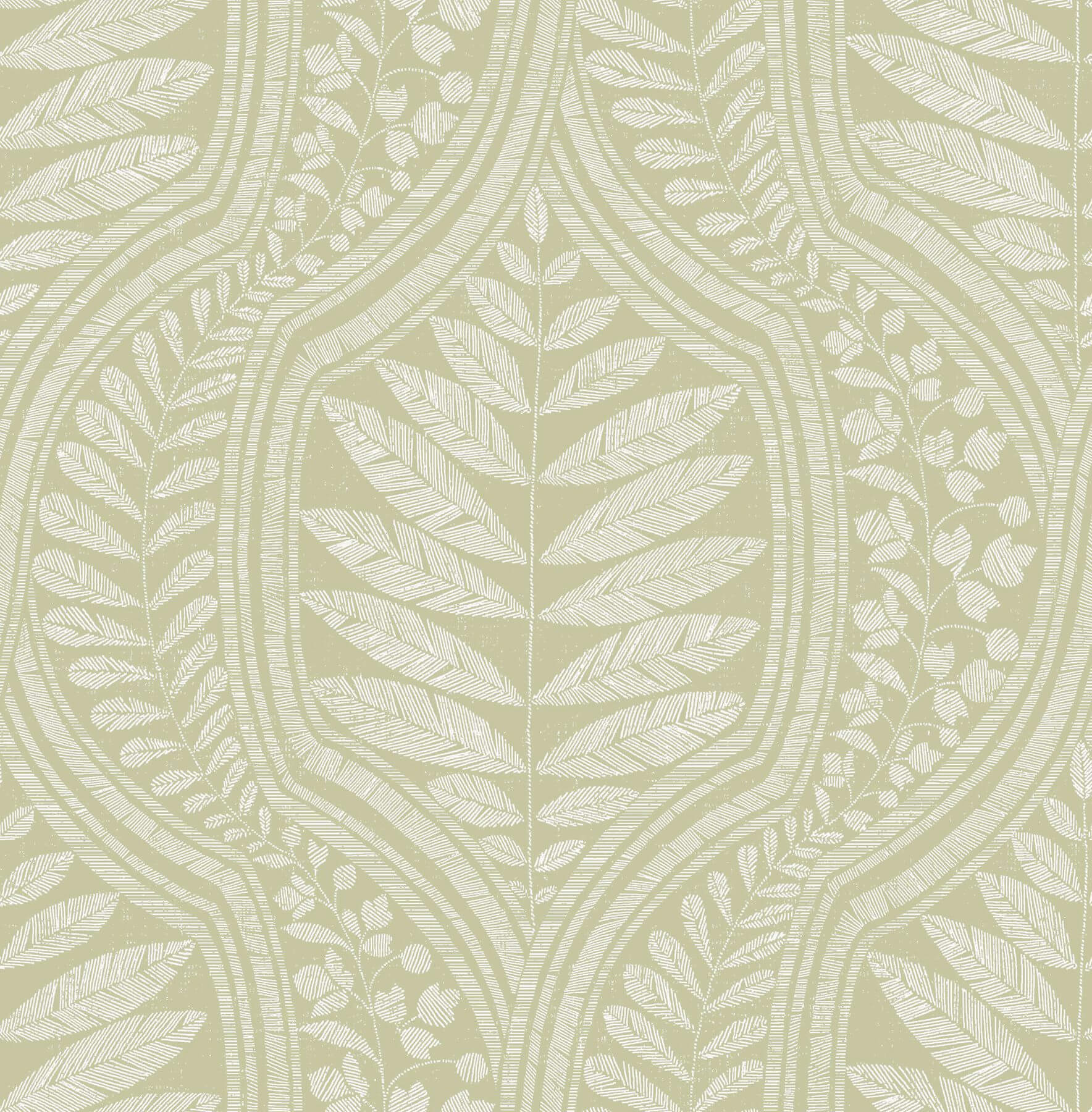 Juno Green Ogee Wallpaper - York Wallcoverings - 2964-25952 - York Wallcoverings Wallpaper