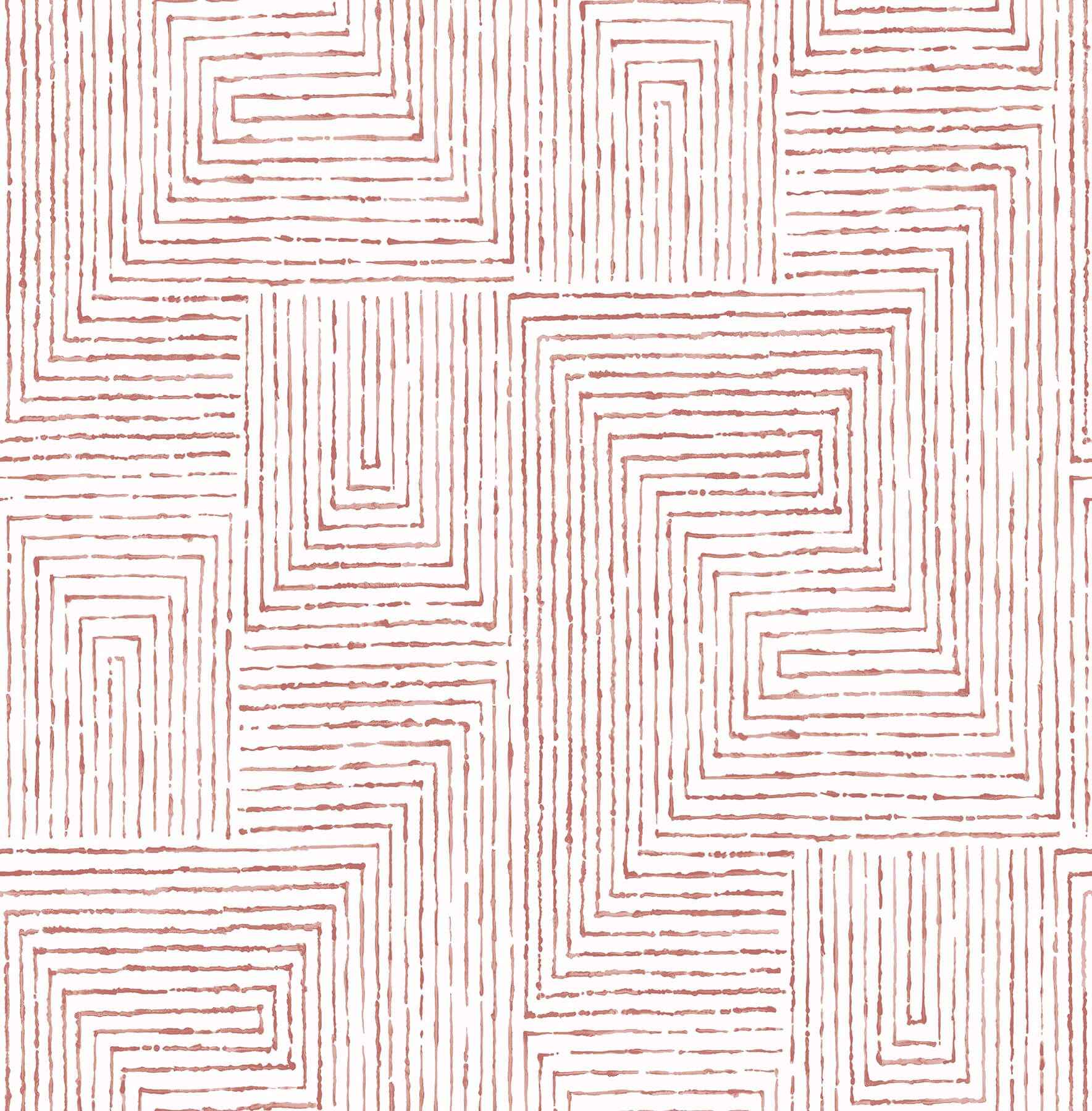 Merritt Red Geometric Wallpaper - York Wallcoverings - 2964-25956