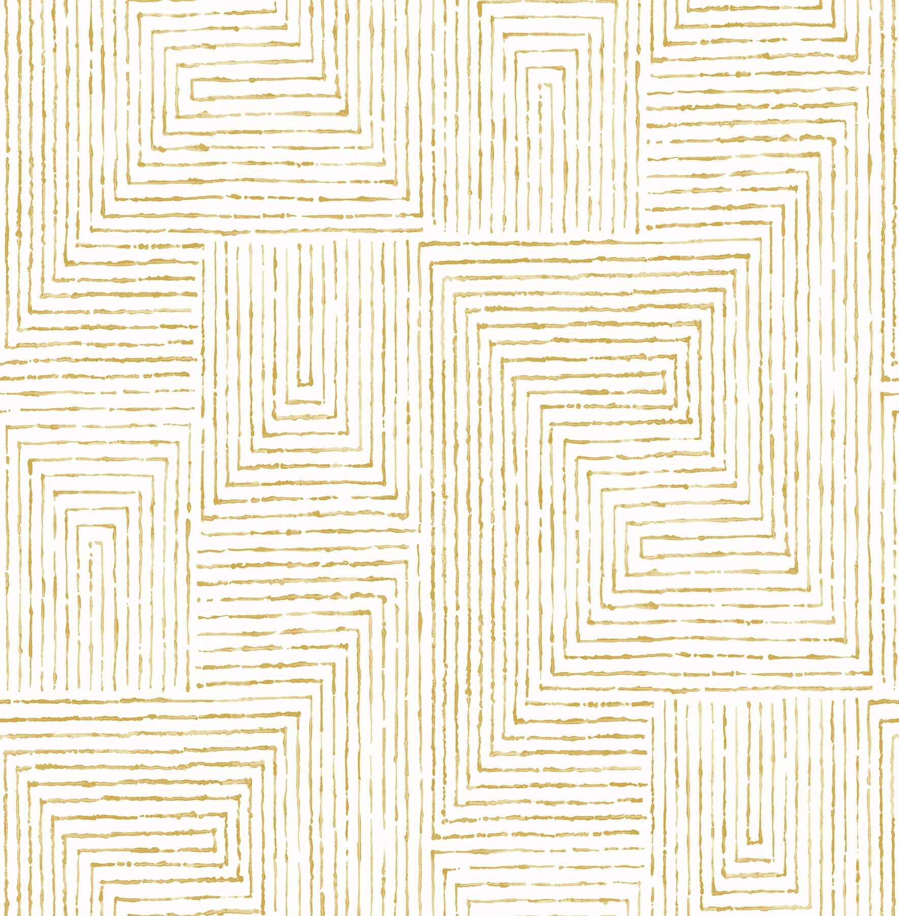 Merritt Honey Geometric Wallpaper - York Wallcoverings - 2964-25957