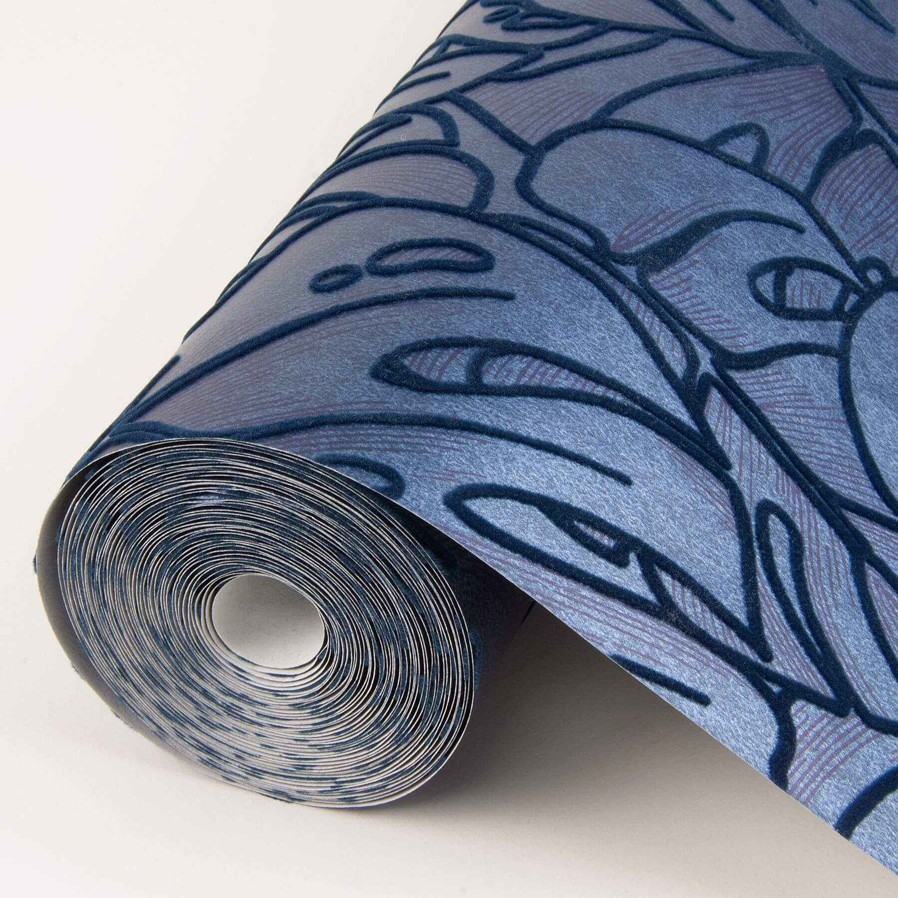 Balboa Indigo Botanical Wallpaper - York Wallcoverings - 2964-87342 - York Wallcoverings Wallpaper
