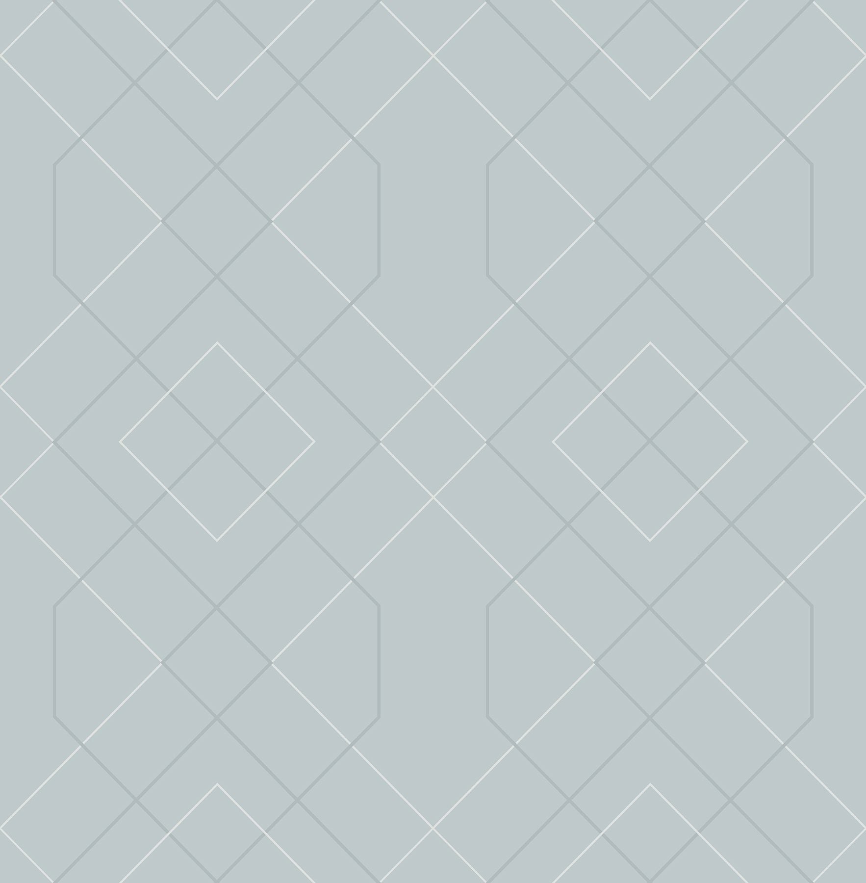 Brewster Wallcovering-Ballard Light Blue Geometric Wallpaper- Scott Living