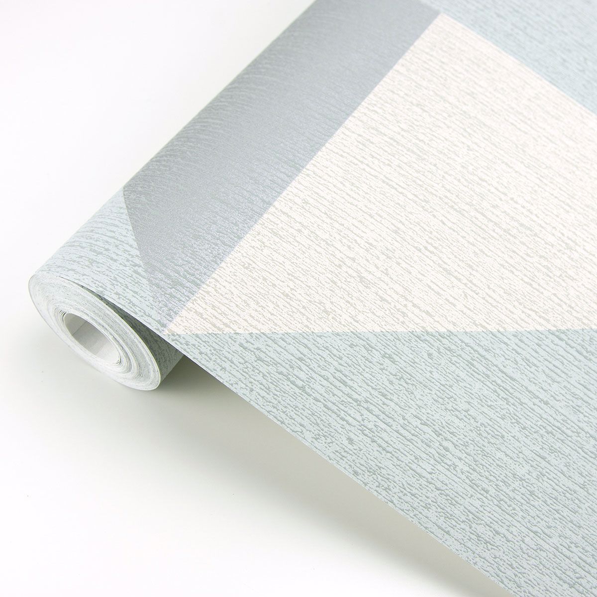 Diamond Light Blue Tri-Tone Geometric Wallpaper - Brewster Wallcovering