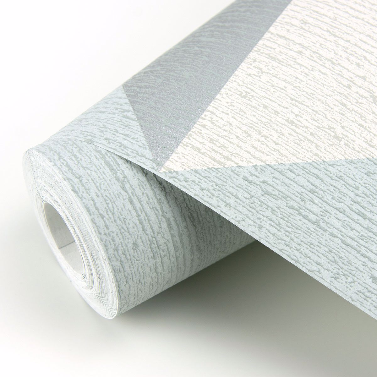 Diamond Light Blue Tri-Tone Geometric Wallpaper - Brewster Wallcovering