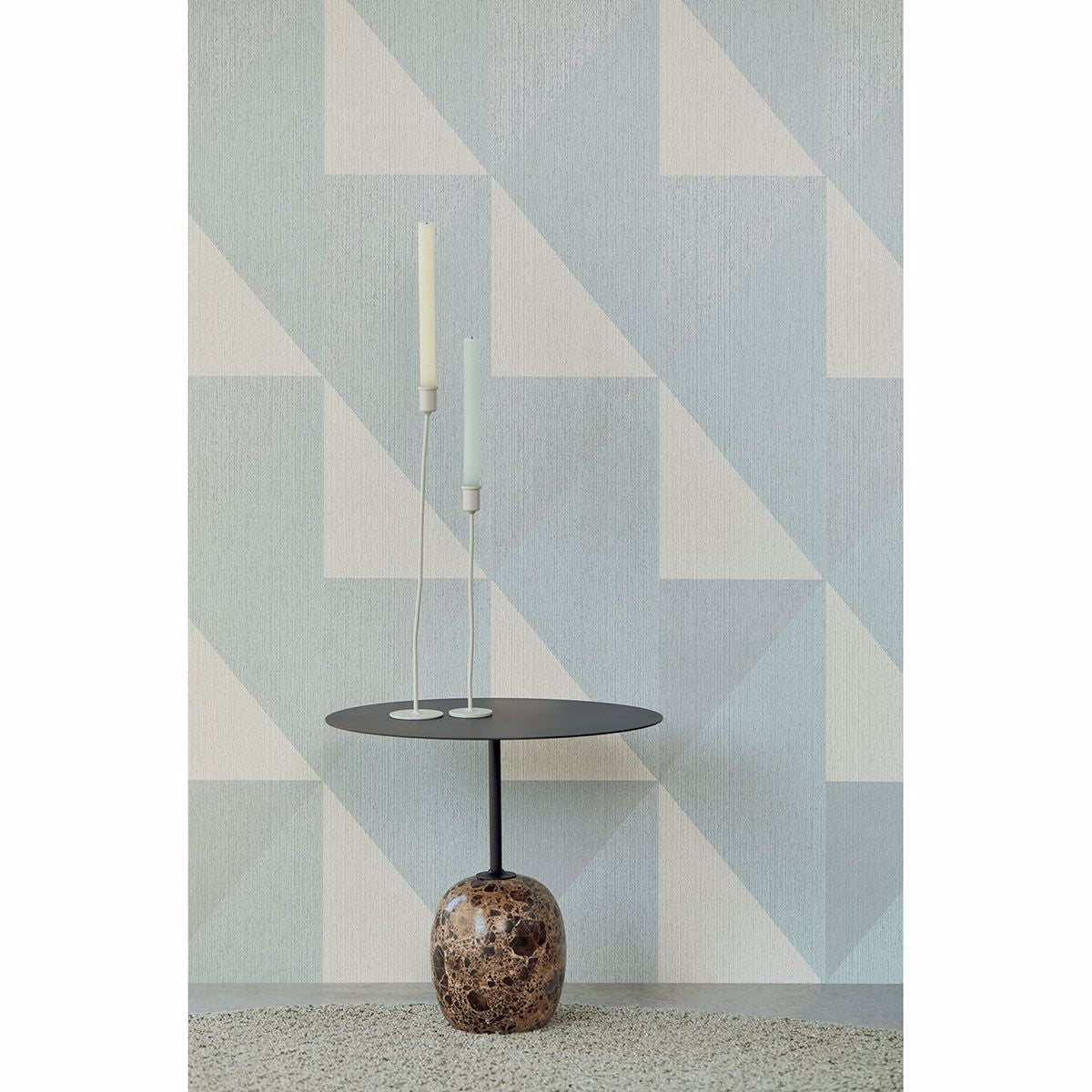 Diamond Light Blue Tri-Tone Geometric Wallpaper  | Brewster Wallcovering - The WorkRm